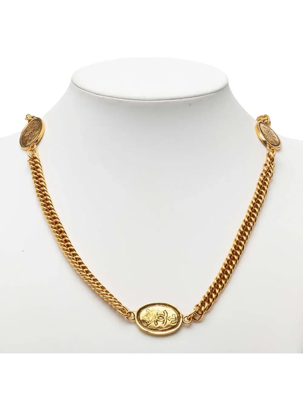 Chanel Cc Logo Chain Pendant Necklace #327485C88B